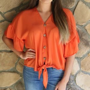 NWT Pumpkin Orange Shirt